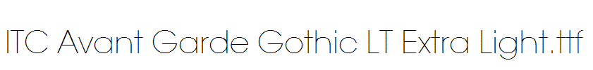 ITC Avant Garde Gothic 全套广告设计字体