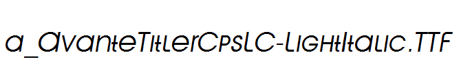 a_AvanteTitlerCpsLC-LightItalic