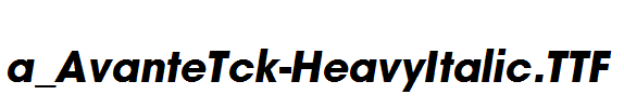 a_AvanteTck-HeavyItalic