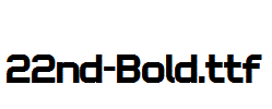 22nd-Bold