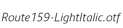 Route159-LightItalic