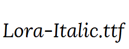 Lora-Italic