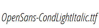 OpenSans-CondLightItalic