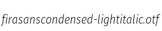 firasanscondensed-lightitalic