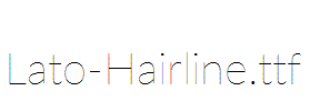 Lato-Hairline