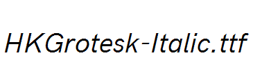 HKGrotesk-Italic