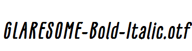 GLARESOME-Bold-Italic