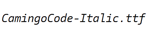 CamingoCode-Italic