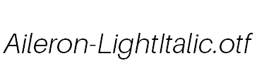 Aileron-LightItalic