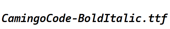 CamingoCode-BoldItalic