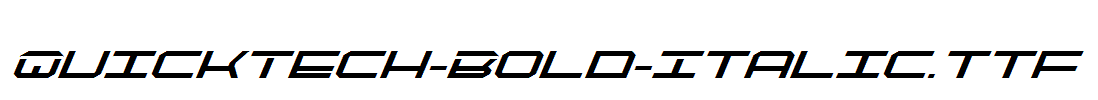 QuickTech-Bold-Italic