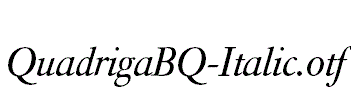 QuadrigaBQ-Italic