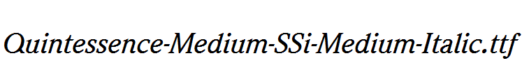 Quintessence-Medium-SSi-Medium-Italic