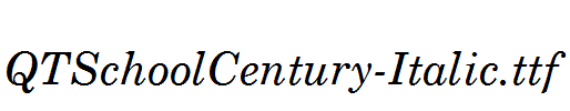QTSchoolCentury-Italic