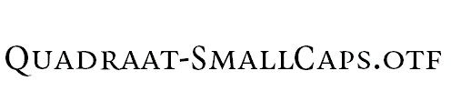 Quadraat-SmallCaps