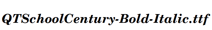 QTSchoolCentury-Bold-Italic