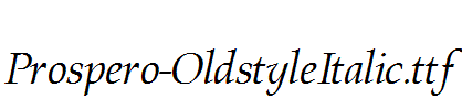 Prospero-OldstyleItalic