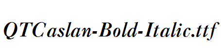 QTCaslan-Bold-Italic