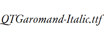 QTGaromand-Italic