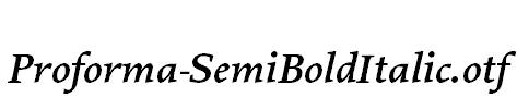 Proforma-SemiBoldItalic