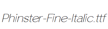 Phinster-Fine-Italic