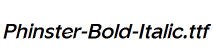 Phinster-Bold-Italic