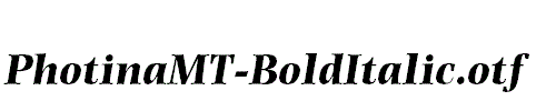 PhotinaMT-BoldItalic