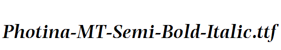 Photina-MT-Semi-Bold-Italic