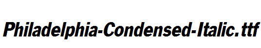 Philadelphia-Condensed-Italic