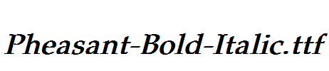 Pheasant-Bold-Italic