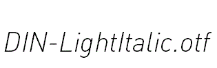 DIN-LightItalic