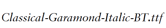 Classical-Garamond-Italic-BT