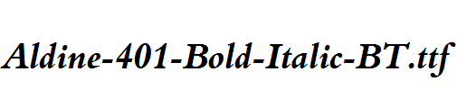 Aldine-401-Bold-Italic-BT