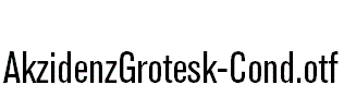 AkzidenzGrotesk-Cond