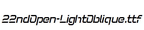 22ndOpen-LightOblique