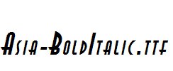 Asia-BoldItalic