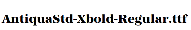 AntiquaStd-Xbold-Regular