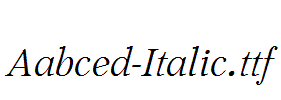 Aabced-Italic