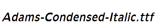 Adams-Condensed-Italic