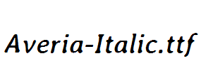 Averia-Italic