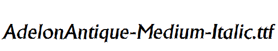 AdelonAntique-Medium-Italic