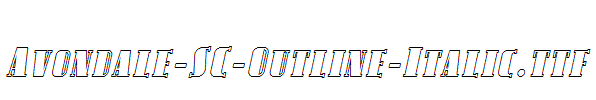 Avondale-SC-Outline-Italic