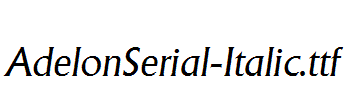AdelonSerial-Italic