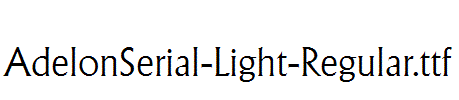 AdelonSerial-Light-Regular