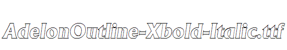 AdelonOutline-Xbold-Italic