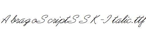 AbrazoScriptSSK-Italic