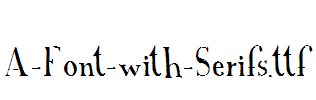 A-Font-with-Serifs