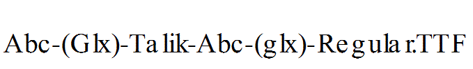 Abc-(Glx)-Talik-Abc-(glx)-Regular