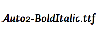 Auto2-BoldItalic