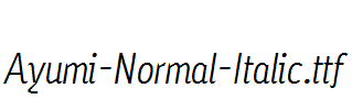 Ayumi-Normal-Italic